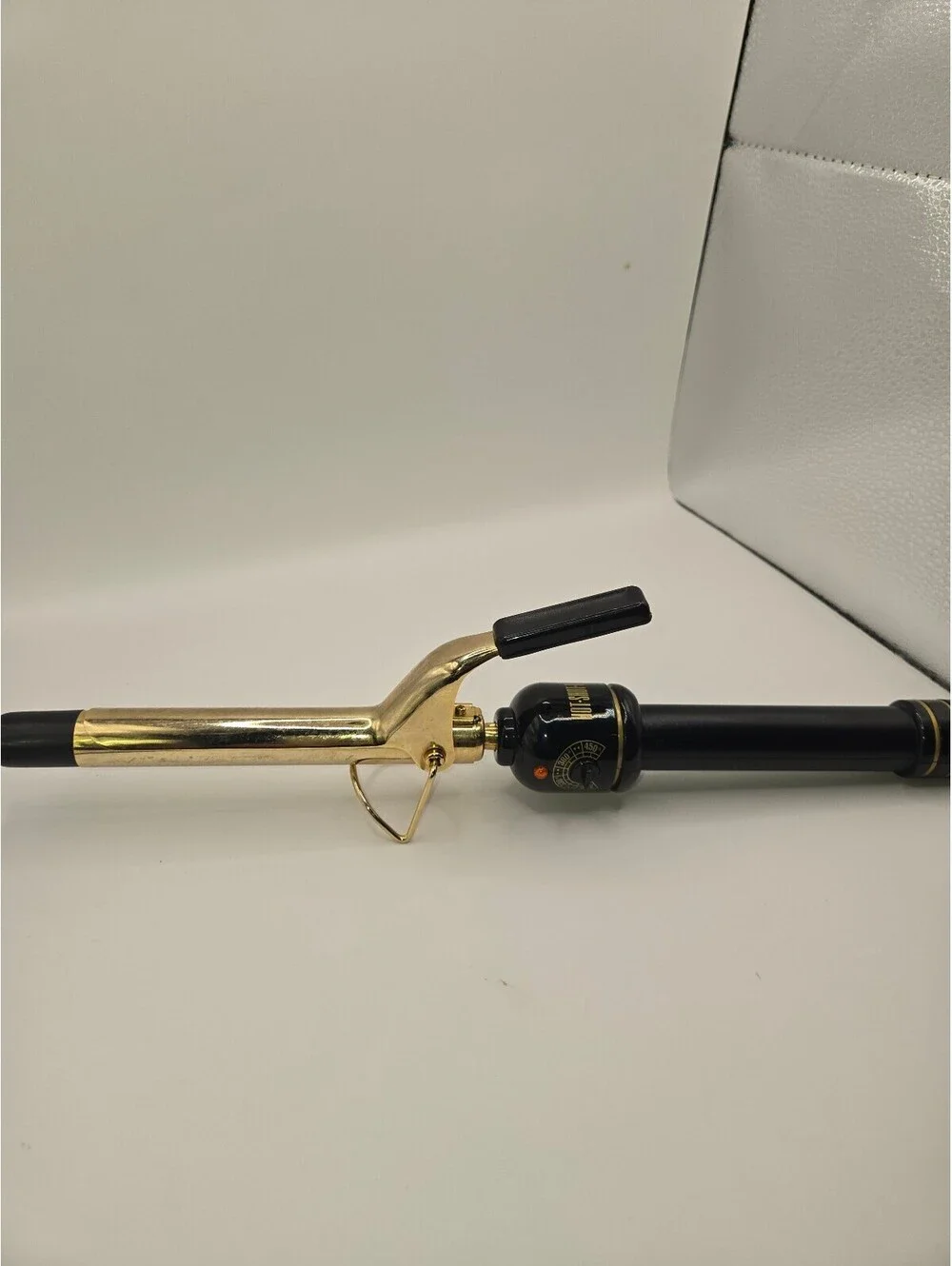 Vintage Hot Tools Gold Tone Curling Iron with Adjustable Temperature Dial